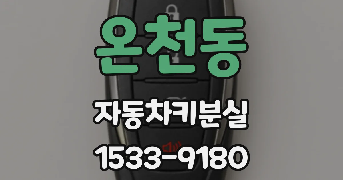 온천동 자동차키분실