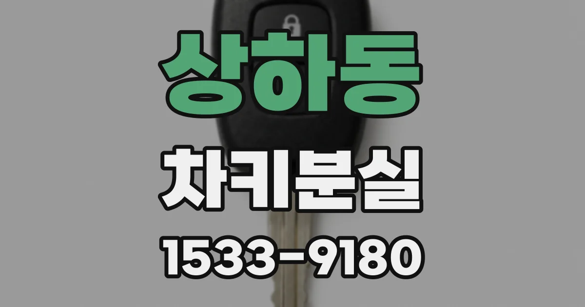 상하동 차키분실