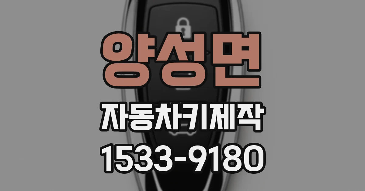 양성면 자동차키제작