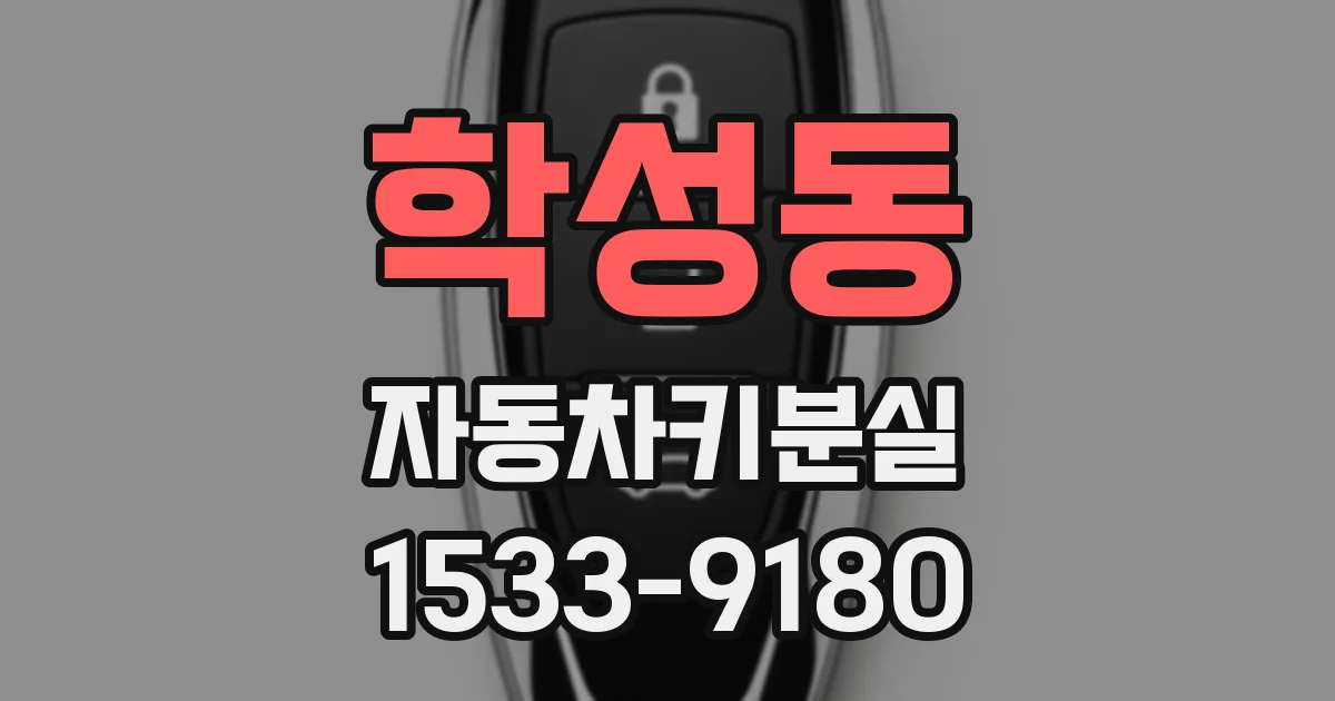 학성동 자동차키분실