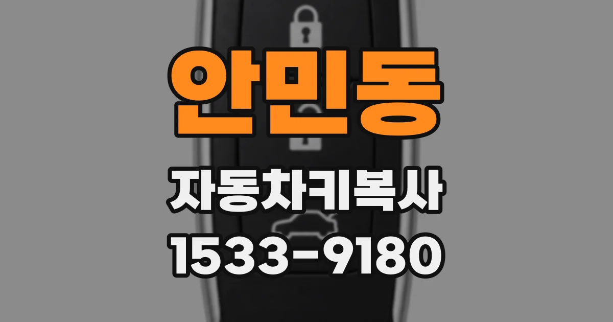 안민동 자동차키복사