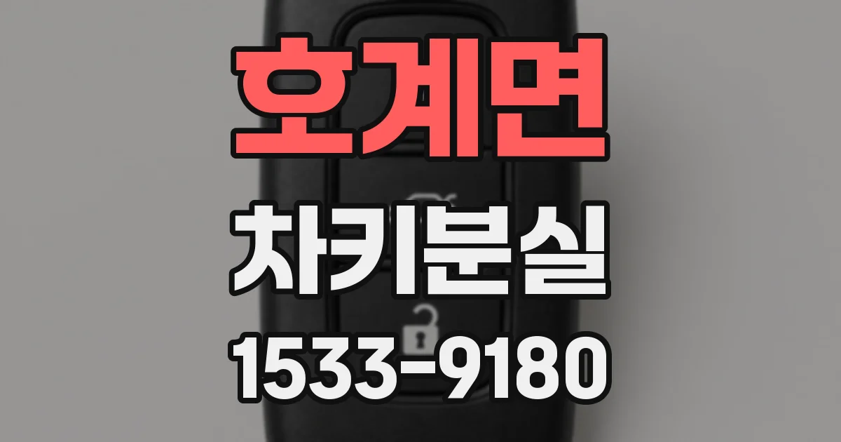 호계면 차키분실