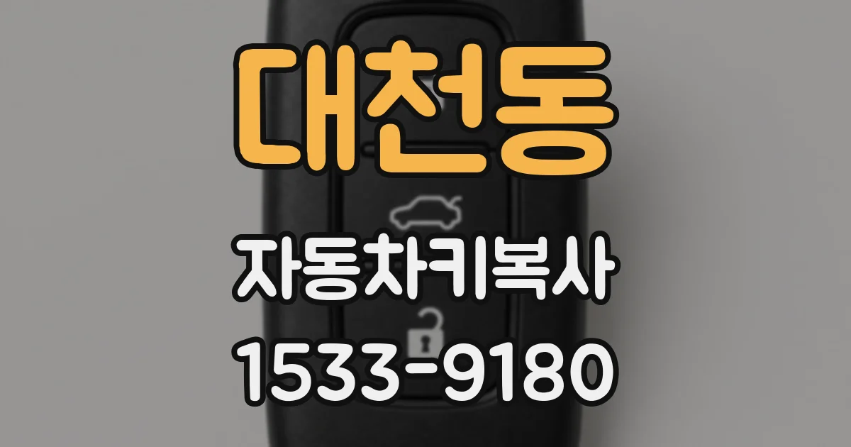 대천동 자동차키복사