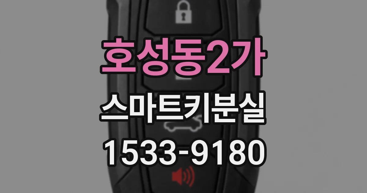 호성동2가 스마트키분실
