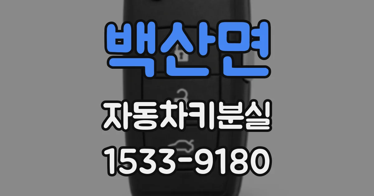 백산면 자동차키분실