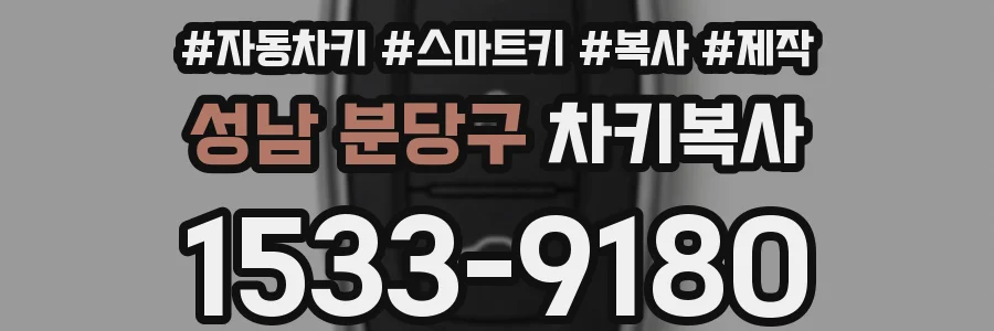성남 분당구 차키복사