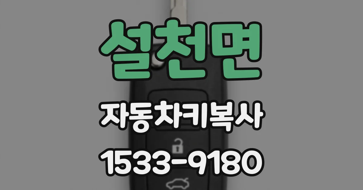 설천면 자동차키복사