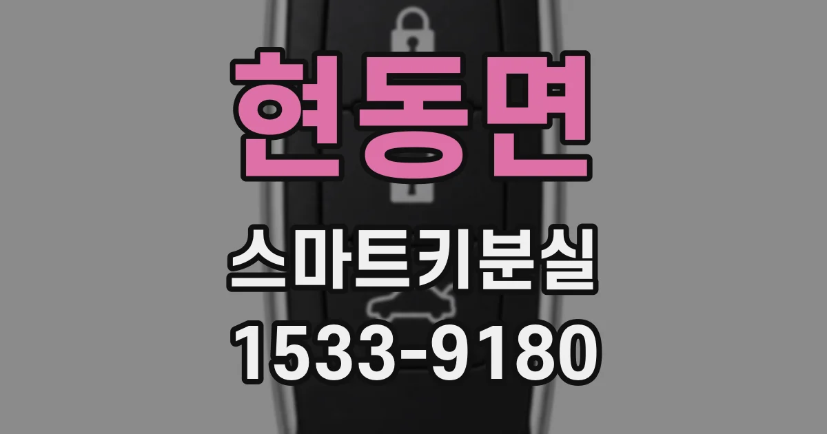 현동면 스마트키분실