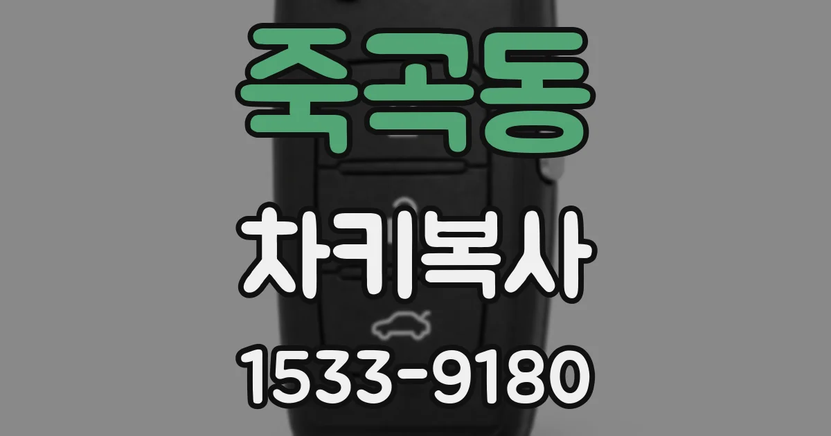 죽곡동 차키복사