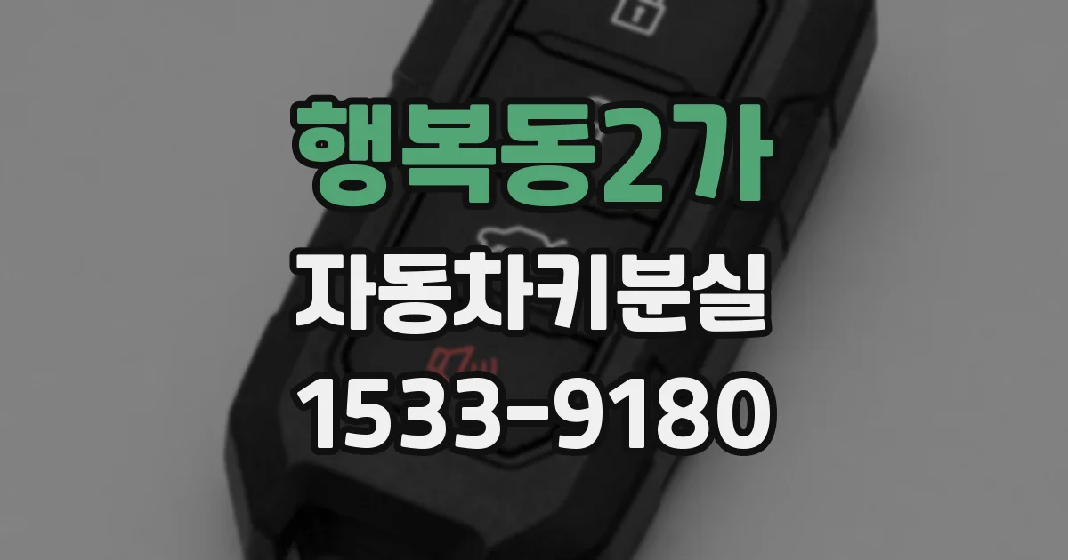 행복동2가 자동차키분실