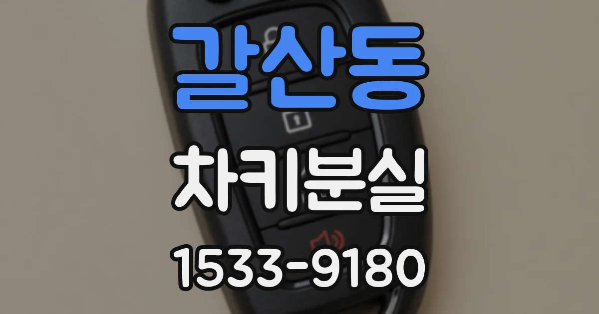 갈산동 차키분실