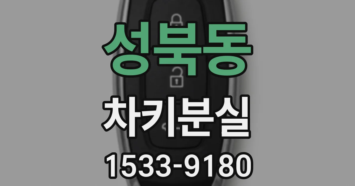 성북동 차키분실