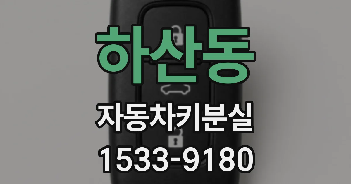 하산동 자동차키분실