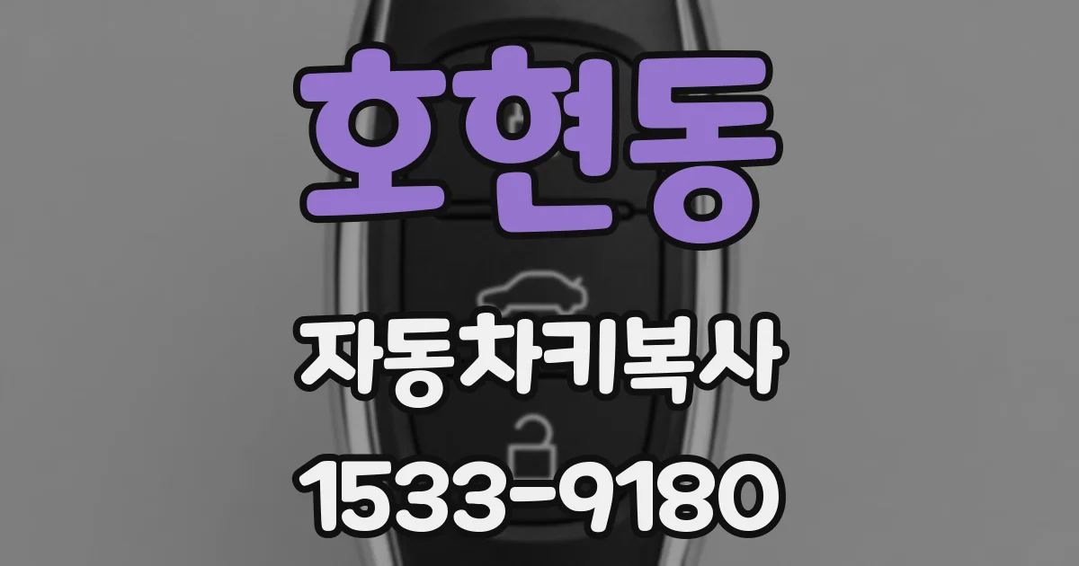 호현동 자동차키복사
