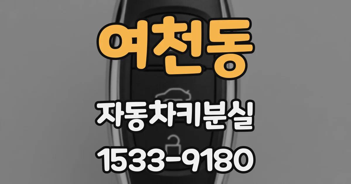 여천동 자동차키분실