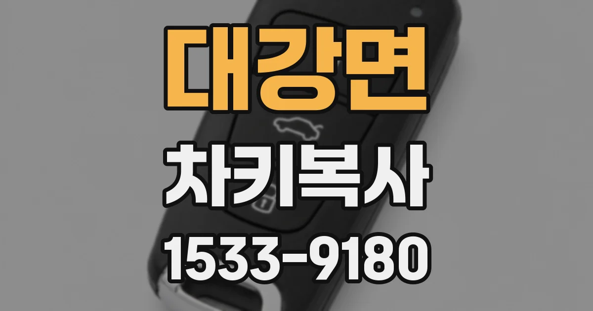 대강면 차키복사