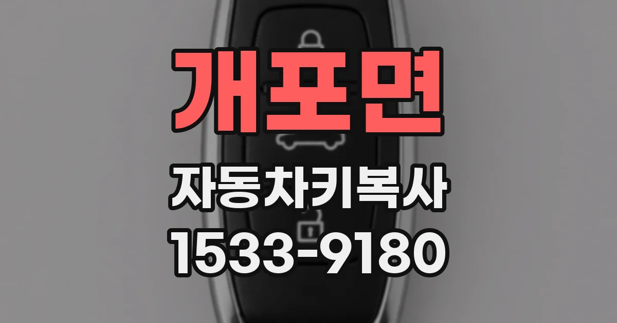 개포면 자동차키복사