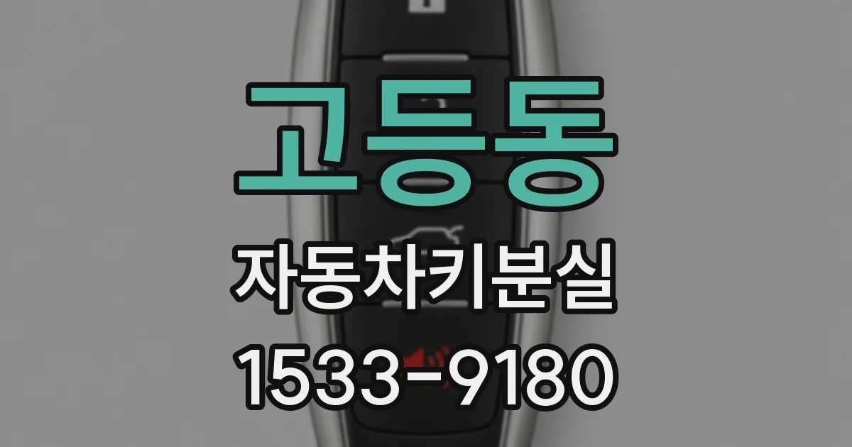 고등동 자동차키분실