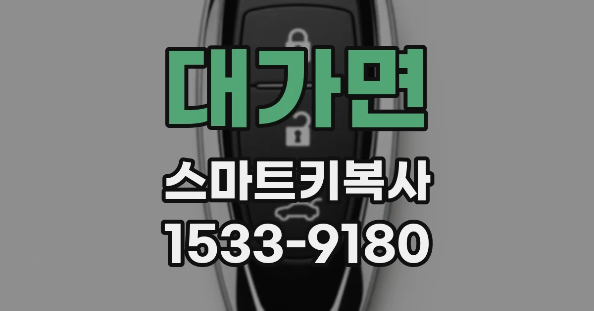 대가면 스마트키복사