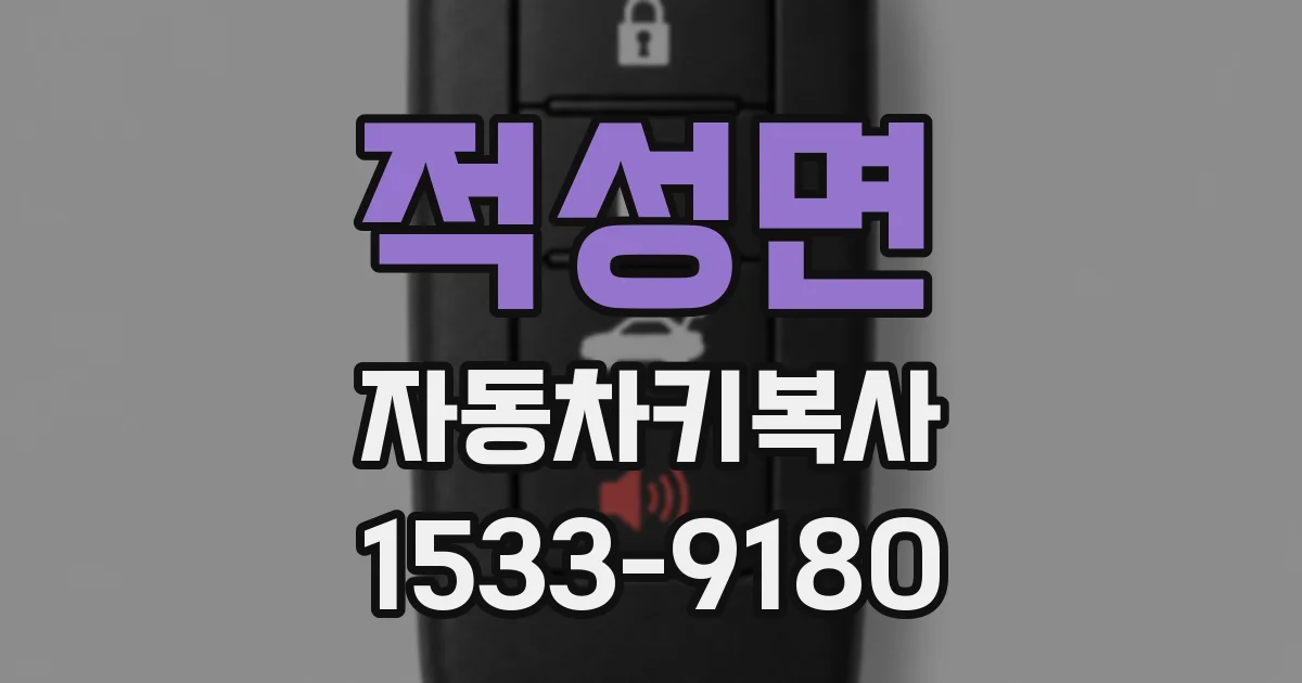 적성면 자동차키복사