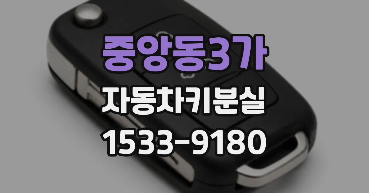 중앙동3가 자동차키분실