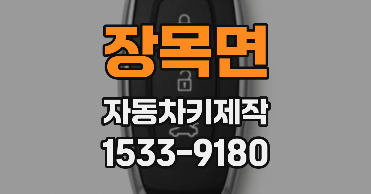 장목면 자동차키제작