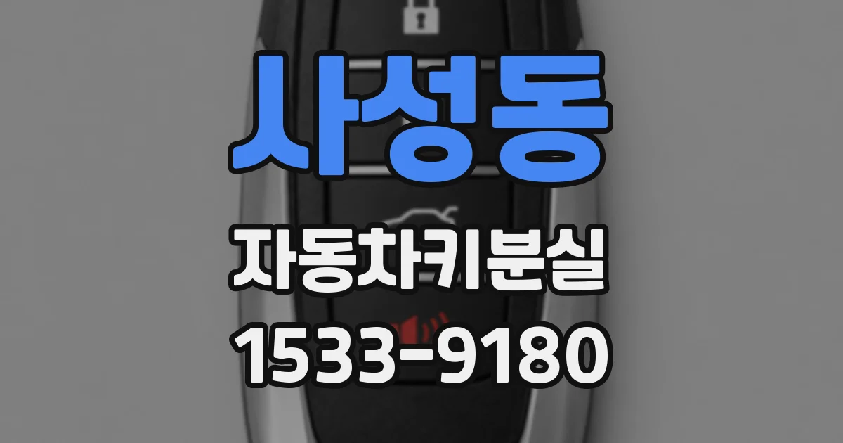 사성동 자동차키분실