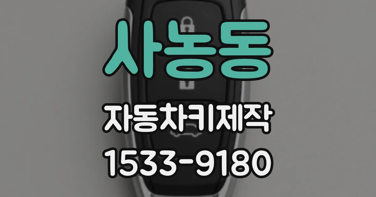 사농동 자동차키제작