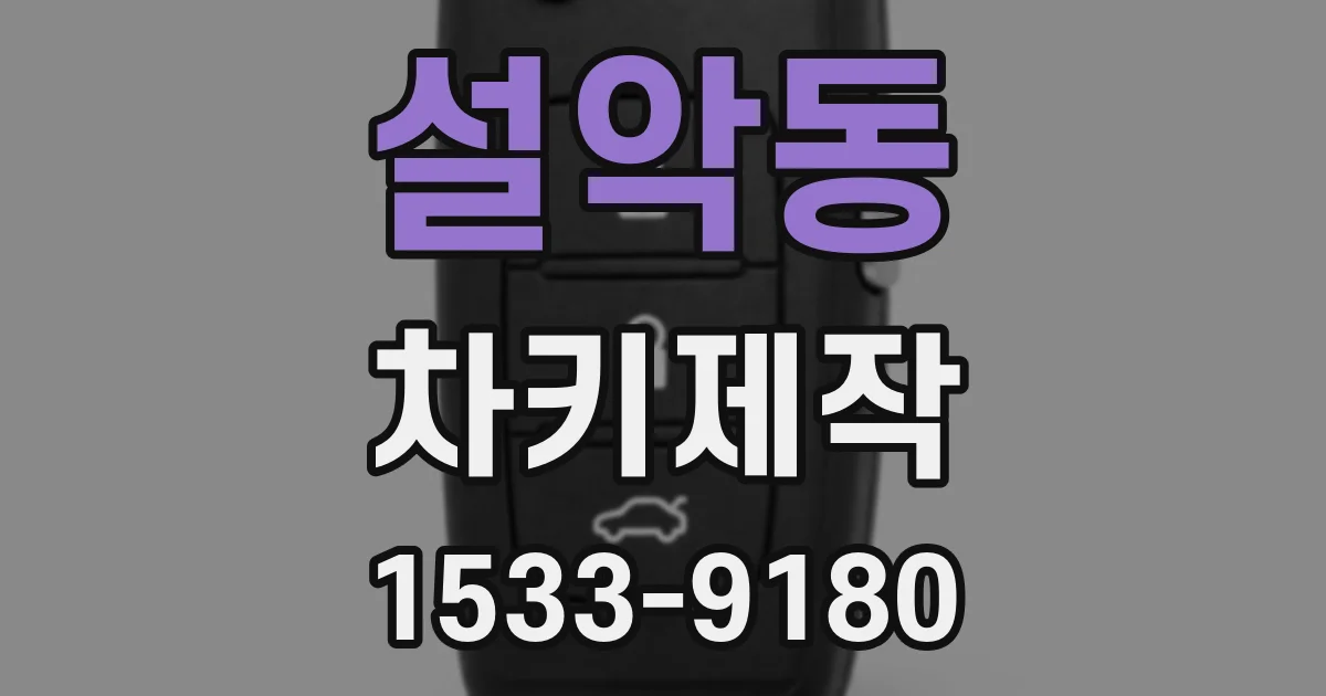 설악동 차키제작