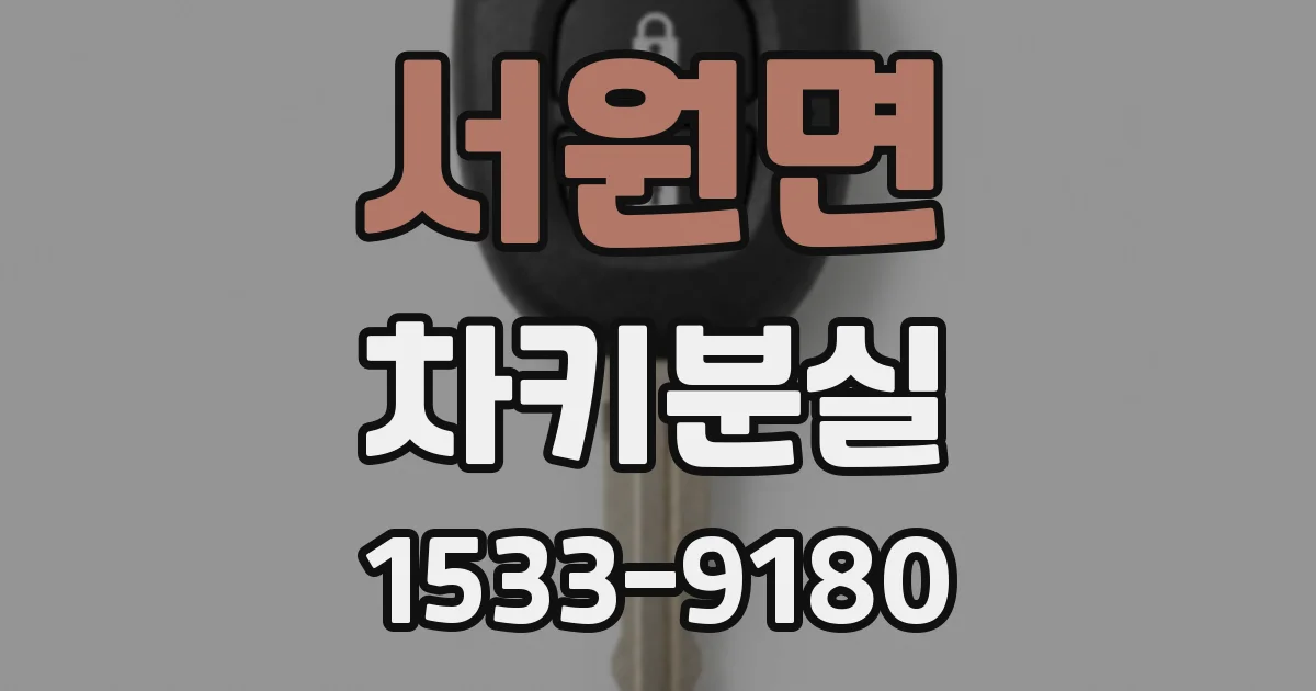 서원면 차키분실