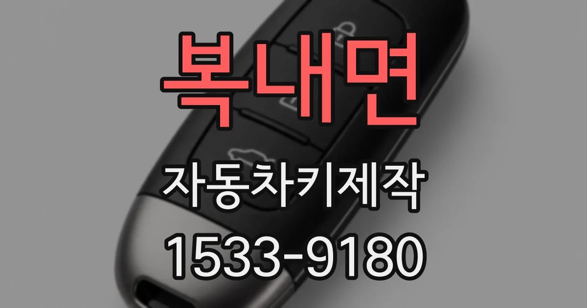 복내면 자동차키제작