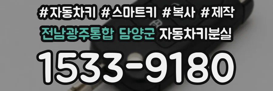 전남광주통합 담양군 자동차키분실