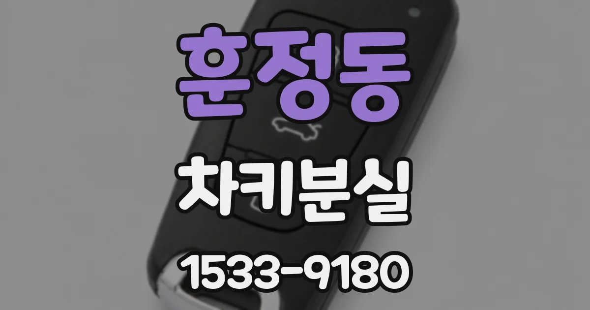 훈정동 차키분실