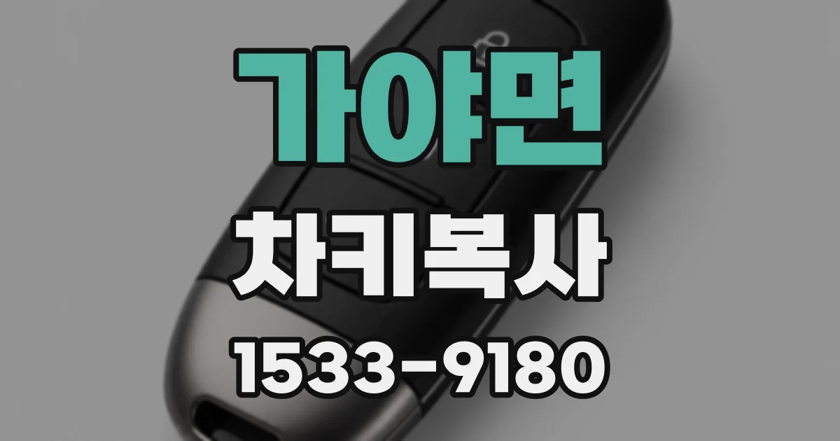가야면 차키복사