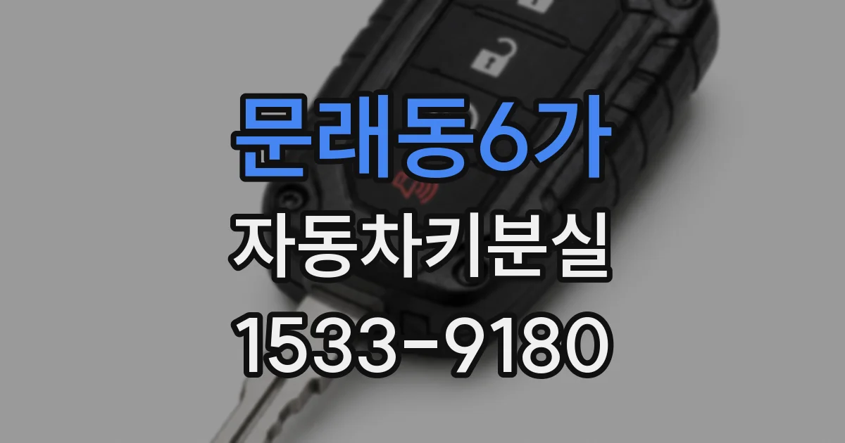 문래동6가 자동차키분실