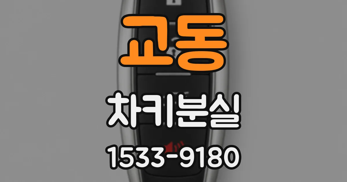 교동 차키분실