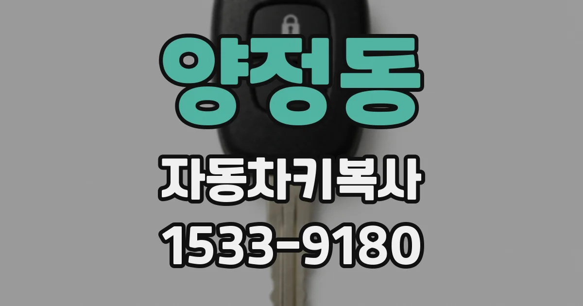 양정동 자동차키복사