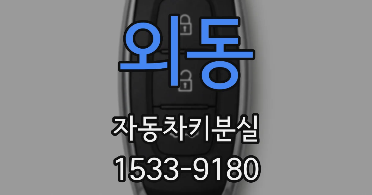 외동 자동차키분실