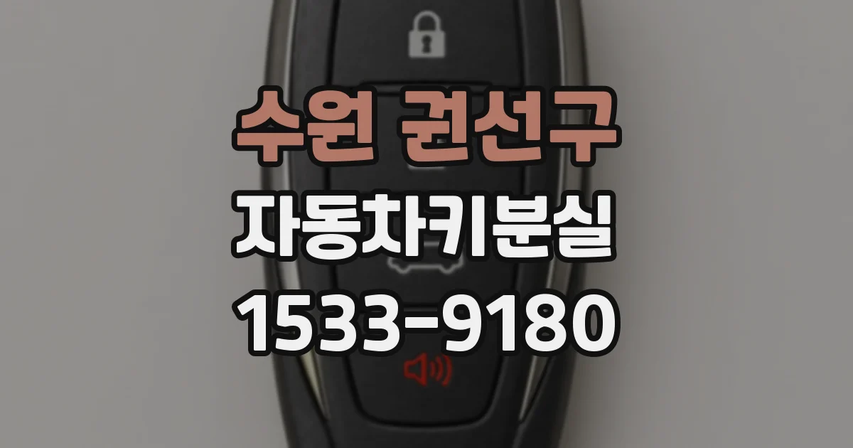 수원 권선구 자동차키분실