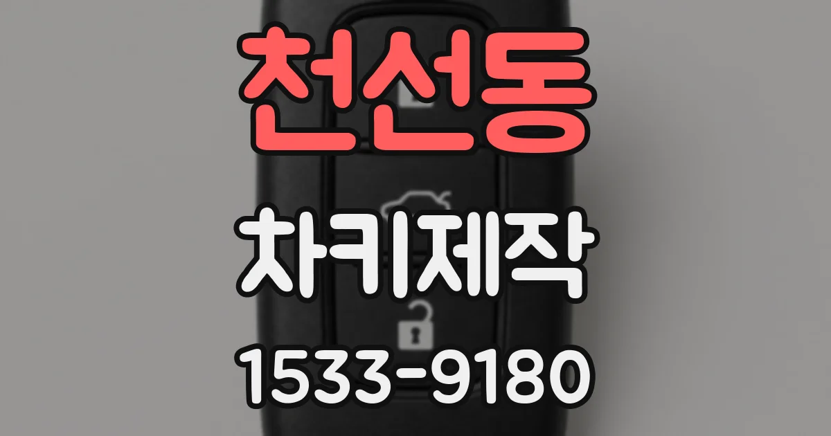 천선동 차키제작