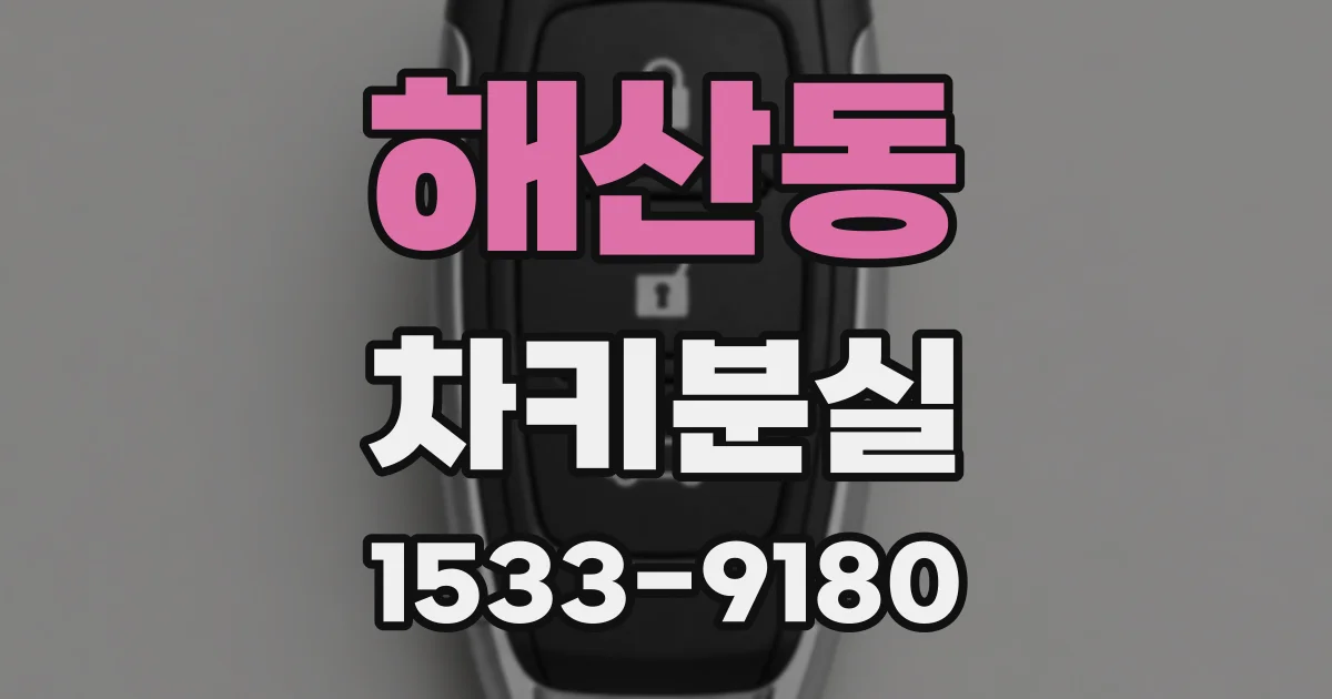 해산동 차키분실