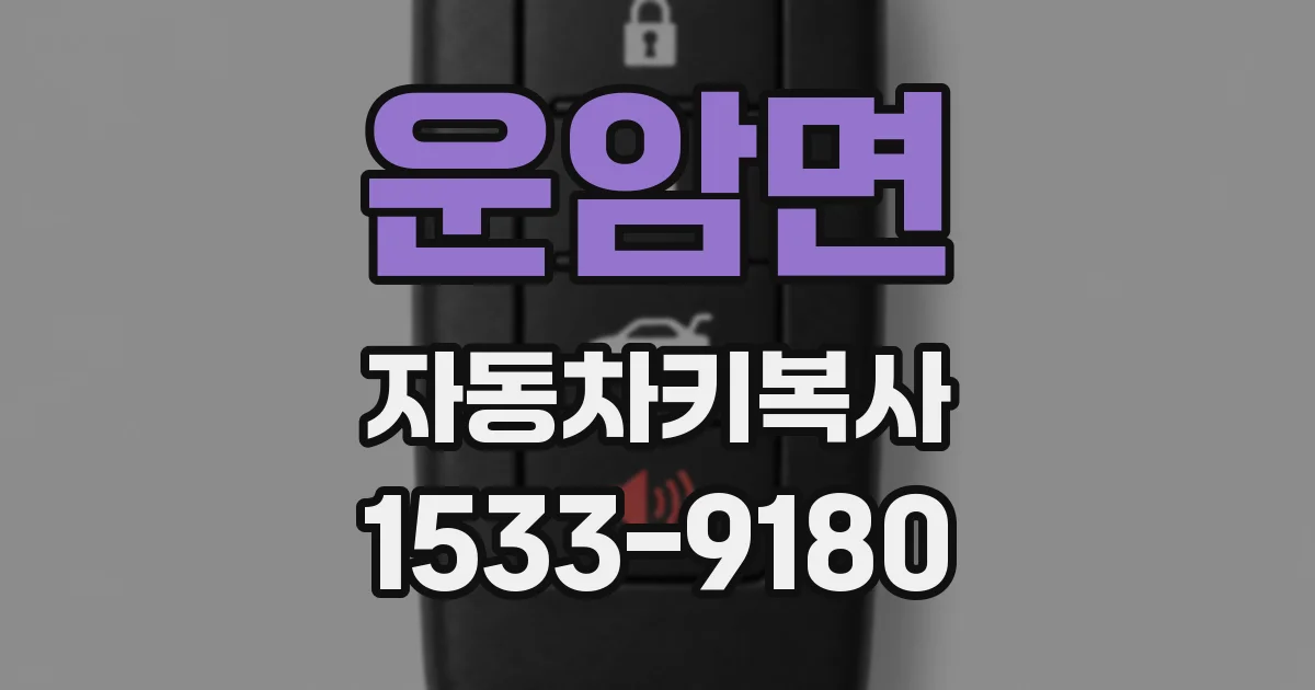 운암면 자동차키복사