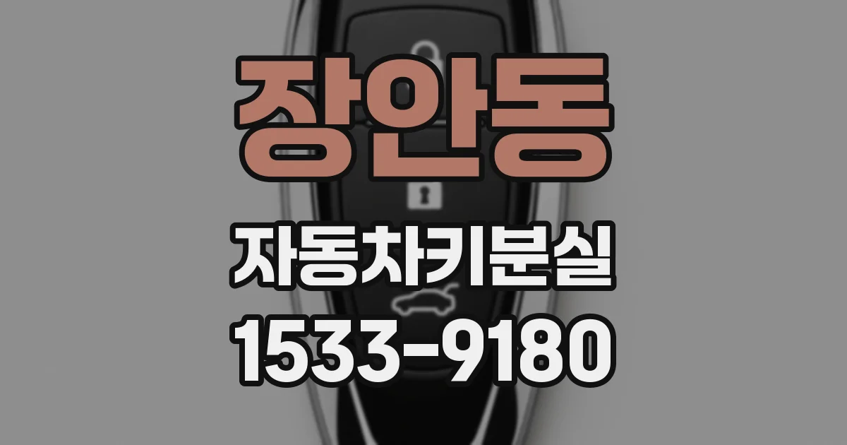 장안동 자동차키분실