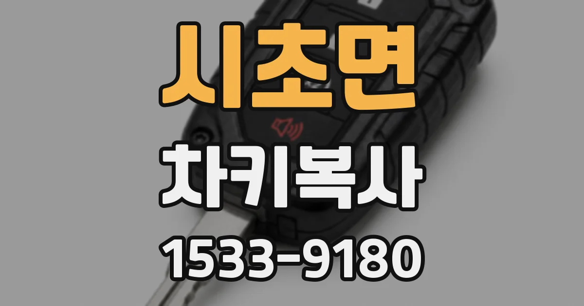 시초면 차키복사