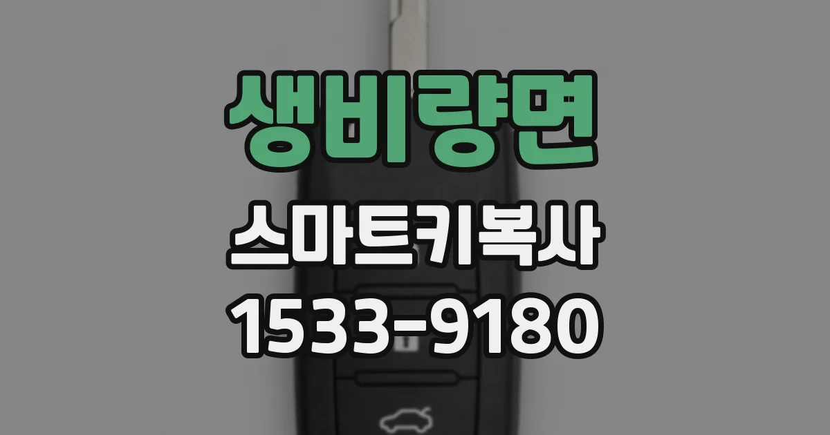 생비량면 스마트키복사