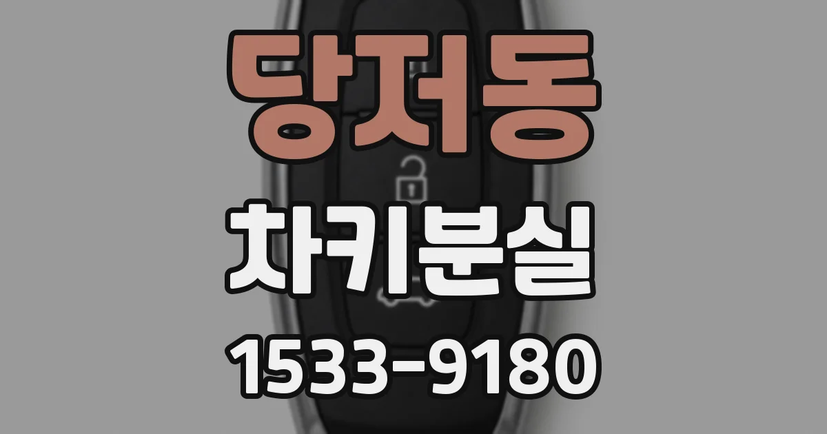 당저동 차키분실