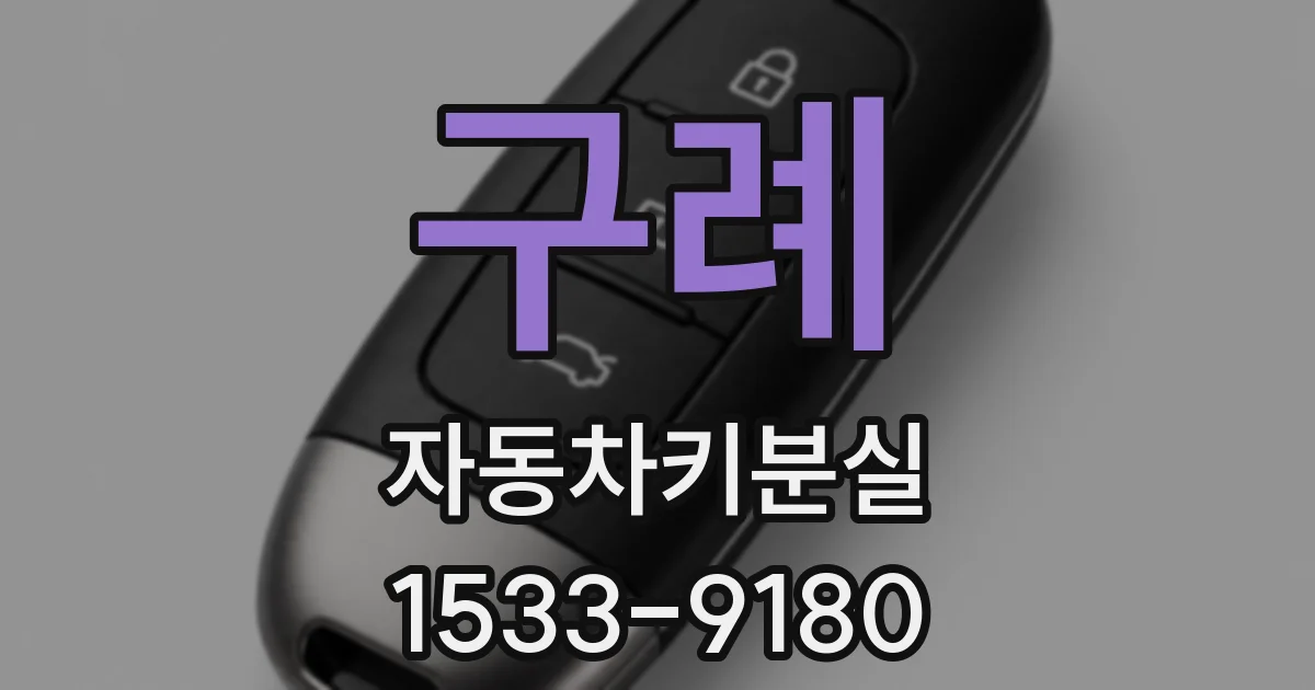 구례 자동차키분실