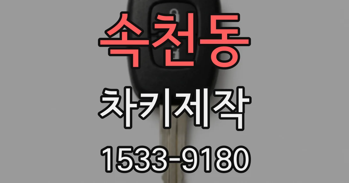 속천동 차키제작