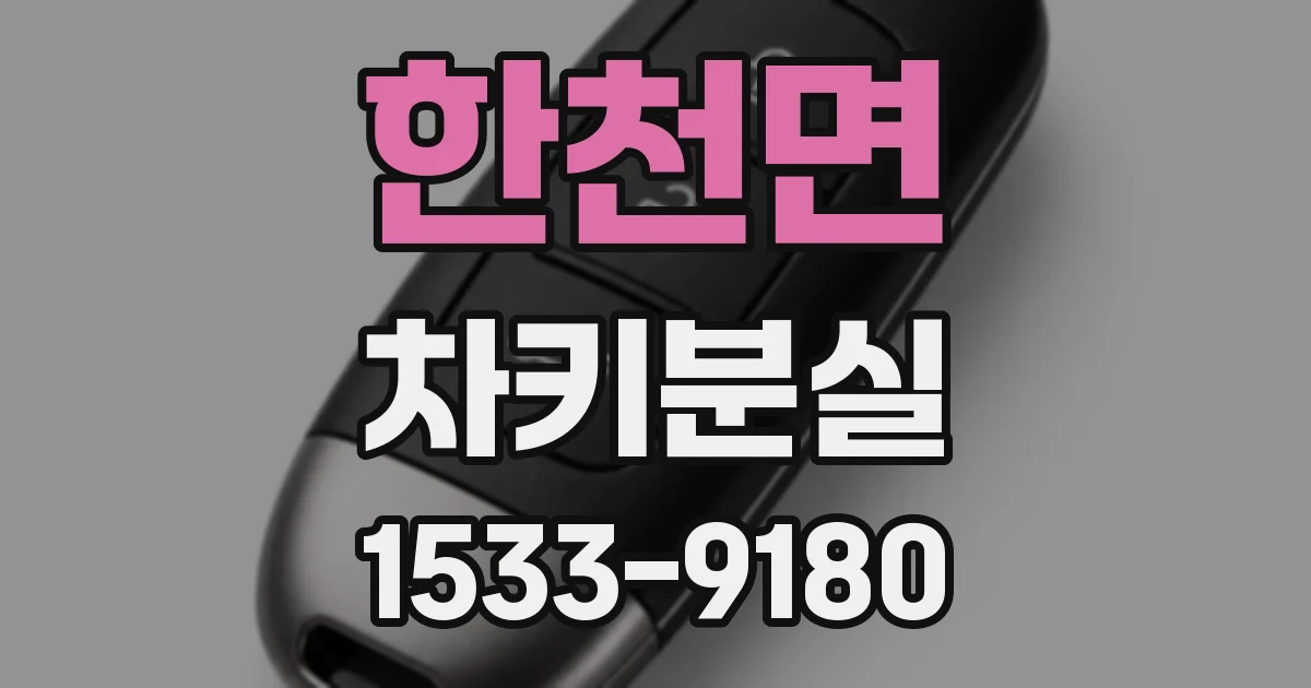 한천면 차키분실