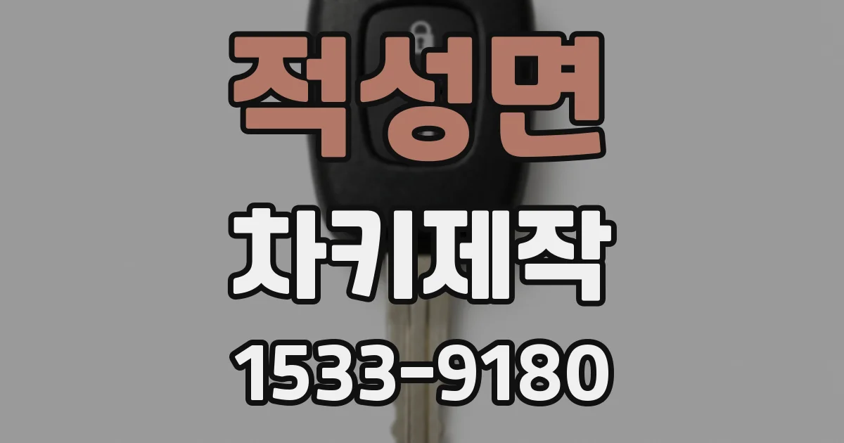 적성면 차키제작